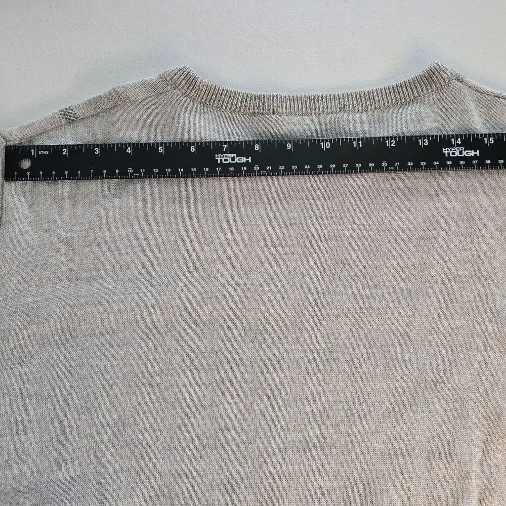 Bullock & Jones Sweater Men's XL Wool Blend Geometric Long Sleeve Gray Vintage